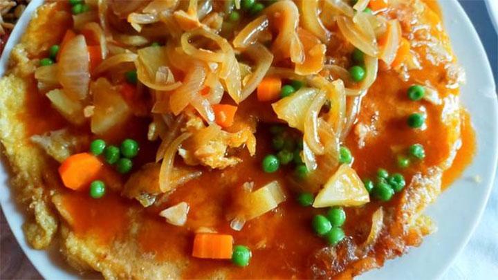 Makanan Tiongkok Fuyunghai Yang Lezat Dan Menggiurkan